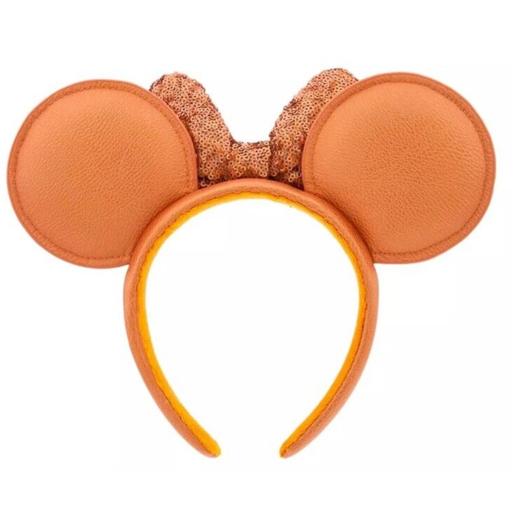 2024 Disney Parks Peach Punch Sequin Minnie Ears Headband Mickey - NEW - Picture 2 of 2